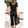 thumbnail image 1 of ABPHQTO Mono negro de mujer con cuello en V y manga corta, 1 of 5