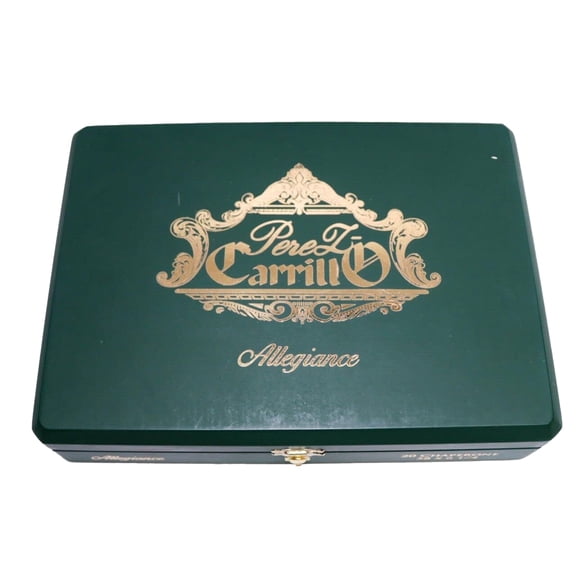 Perez Carrillo Allegiance Chaperone Empty Wood Cigar Box 10.25" x 7.25" x 2"