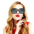thumbnail image 4 of 1 pcs Polarized Square Sunglasses Sparkling Composite Shiny Frame And Square Glasses Case, 4 of 5