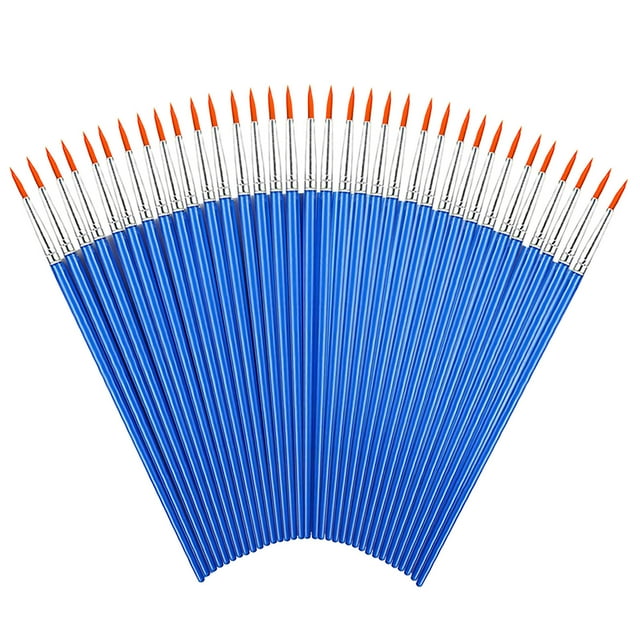60 Pcs Paint Brushes, Round Small Brush Bulk for Detail Painting