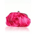 thumbnail image 5 of Women’s Hot Pink Rose Clutch Purse, Floral Evening Bag with Chain Handle, 5 of 6