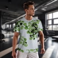 thumbnail image 3 of Wukai Watercolor Green Leaves Print Men's Short-Sleeved Mesh T-Shirt,Quick-Dry Short Sleeve Workout T-Shirt-Medium, 3 of 8