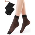 thumbnail image 3 of Spencer 10 Pairs Women's Ankle High Sheer Nylon Socks Soft Tight Hosiery Silky Short Stocking "Black", 3 of 6