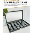 thumbnail image 4 of Novel Box Jewelry Display Case 14.75x8.25x2.1 with Metal Clasp + 24 Gems Jars & Black Foam Liner, 4 of 8