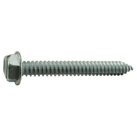 5/16" x 2-1/2" Zinc Slotted Hex Washer Head Sheet Metal Screws (5 pcs.)