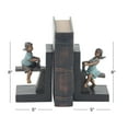 thumbnail image 3 of DecMode 5" People Black Polystone Bookends with Swing Set (Set of 2), 3 of 11