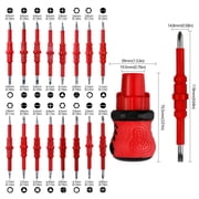 Ratchet Electrician Screwdriver Set 34 in 1 Screwdriver Tool Electrical Multifunctional Interchangeable