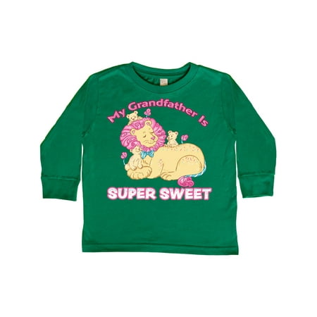 

Inktastic My Grandfather Is Super Sweet Cotton Candy Lions Gift Toddler Boy or Toddler Girl Long Sleeve T-Shirt