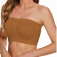 thumbnail image 6 of Abomasnow 2 Pack Strapless Bras for Women No Underwire, Women's Comfort Wireless Bandeau Bra Removable Padded Bralettes, Seamless Tube Top Bra Stretchy Comfy Bras, 6 of 9
