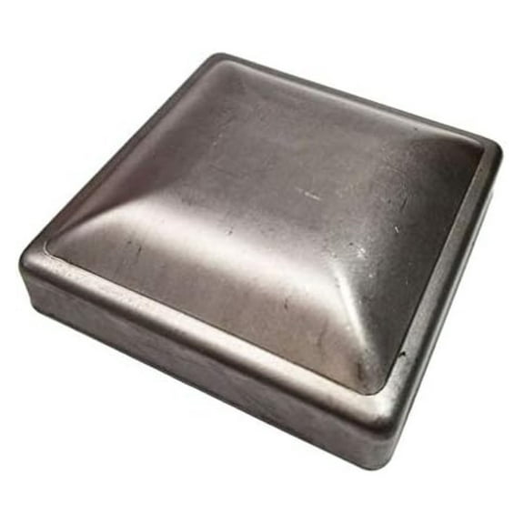 Durable Heavy Duty Steel | Pressed Decorative Square Fence Post | Perfect for Wood Fences, Newel Posts, Deck Posts, and More - 4" X 4" - 6 Pieces