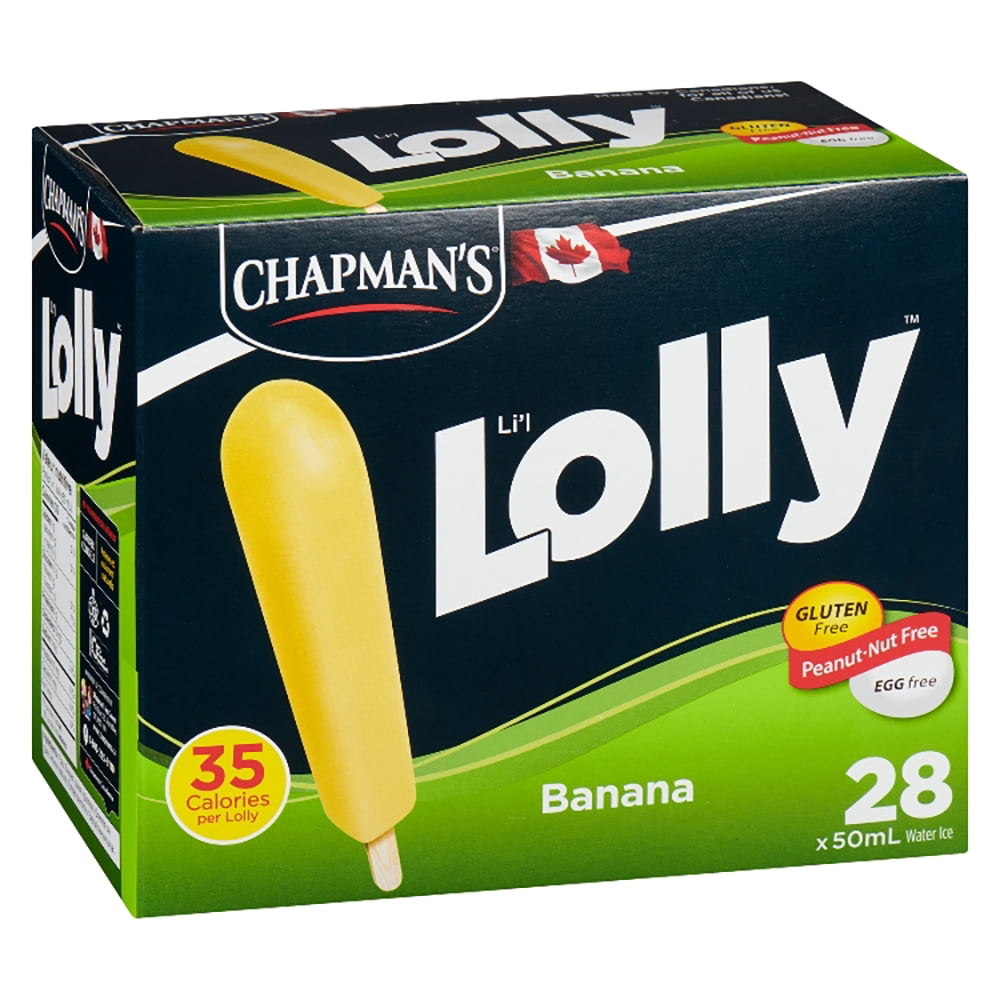 Chapman's Low Calorie Banana Li'l Lolly in a Box 28 x 50 ml