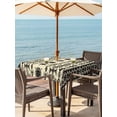 thumbnail image 3 of Outdoor Tablecloth with Umbrella Hole for Patio/Picnic/Party/Camping, Black Khaki Boho Waterproof Table Cloth Square Cover Washable, Vintage Ethnic Tribe Abstract Art Retro (54"x 54"), 3 of 8