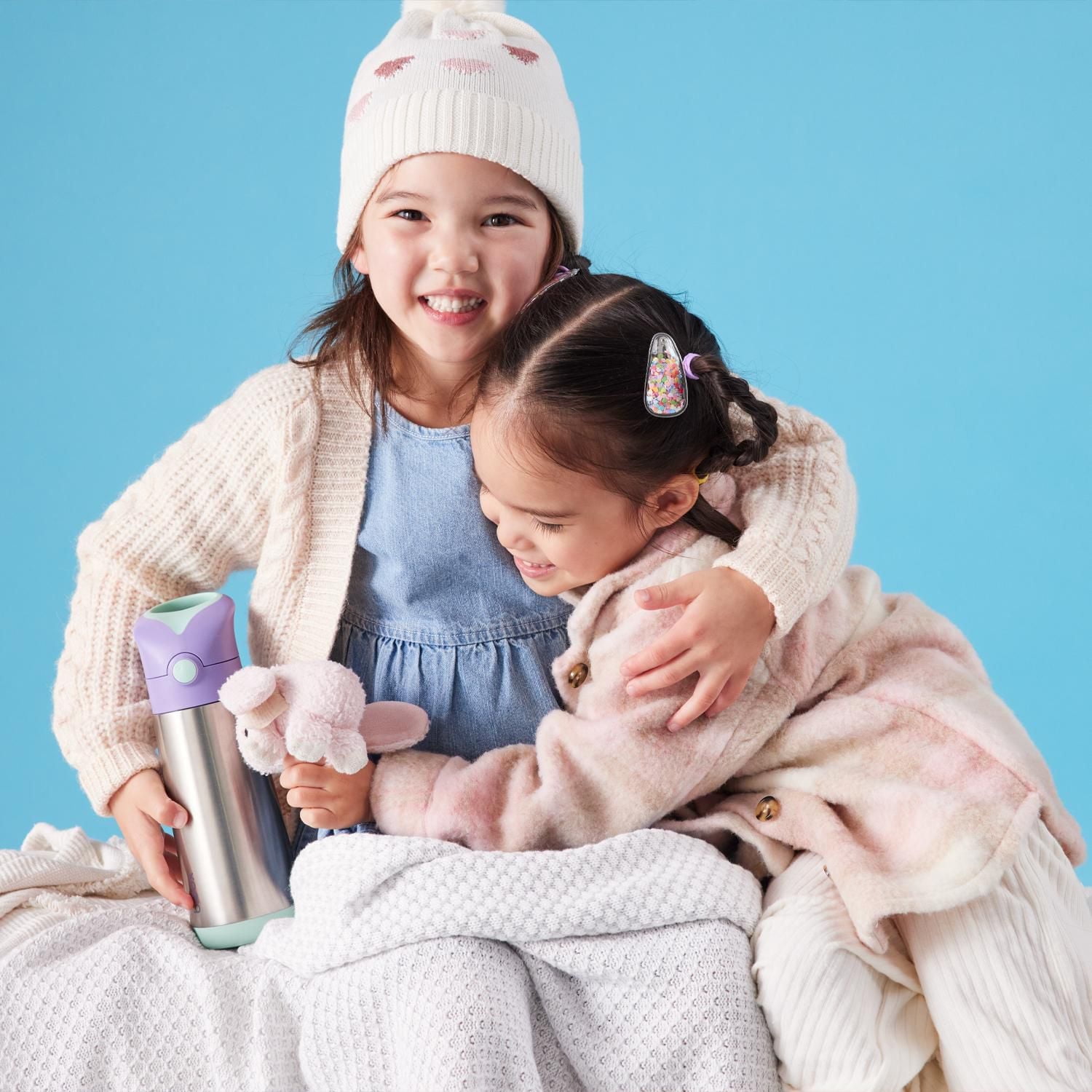 b.box - 16.9 oz Insulated Water Bottle: Keeps Drinks Cold up to 15 Hours, Warm up to 8 Hours. Triple Wall Stainless Steel Kids Water Bottle. Dishwasher Safe