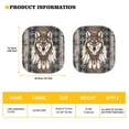 thumbnail image 6 of Renewold Windshield Sun Shade 2 Pieces Foldable Car Front Window Sunshade Universal Fit Most Cars SUV Truck Van, Southwestern American Tribal Tribal Wolf, 6 of 6