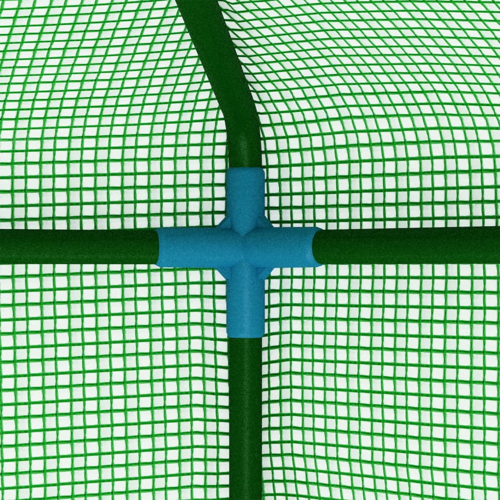 vidaXL Green PE Mesh Fabric Greenhouse Steel Frame 3.3'x1.6'x6.2' 5.4 ft² for Home Garden