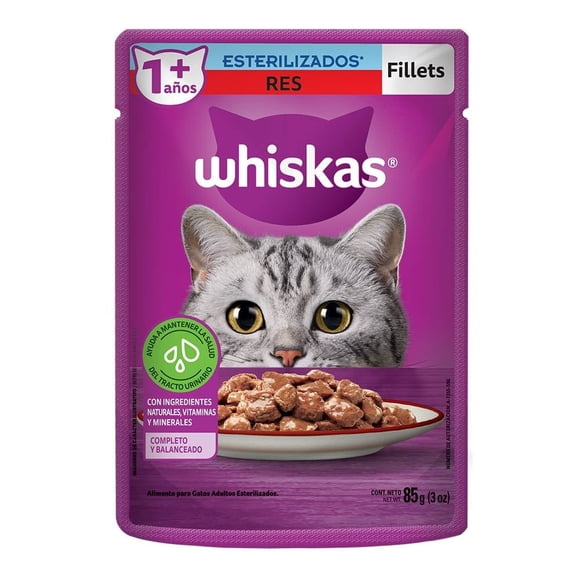 Alimento para Gato Whiskas Adultos Esterilizados Fillets Res 85 g