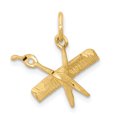 thumbnail image 1 of 10k Yellow Gold Comb Scissors Necklace Charm Pendant Household, 1 of 7