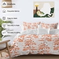 thumbnail image 3 of Orange Leaf Fruit Bedding Duvet Cover Set Queen Size 4 Pieces Plant Nature Vintage Botanical Bedding Set with Zipper Closure, 1 Comforter Cover 90x90 Inches 1 Flat Sheet & 2 Pillow Cases, 3 of 9