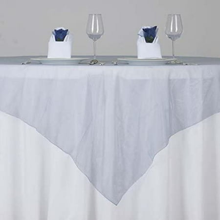

TABLECLOTHSFACTORY Organza Table Overlay 72X72 (Table Toppers)-Pack Of 5