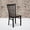 Mahogany Wood Seat/Black Metal Frame, variant on Emma + Oliver 2 Pack Black School House Back Metal Restaurant Chair - Burgundy Vinyl Seat