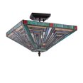 thumbnail image 4 of CHLOE Innes Tiffany Blackish Bronze 2 Light Mission Ceiling Fixture 14" Wide, 4 of 4