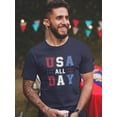 thumbnail image 2 of Usa All Day T-Shirt Men -Smartprints Designs, Male 4X-Large, 2 of 4