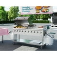 thumbnail image 5 of 72 in. 10-Burner Commercial Outdoor Propane Gas Grill With 36 in. Roll Dome Cover and 36 in. Griddle in Stainless-Steel, ETL Listed (CGKIT7-D36G36), 5 of 13