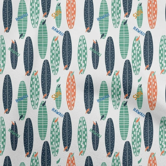 oneOone Polyester Spandex Sea Green Fabric Beach Hawai Diy Clothing Quilting Fabric Print Fabric By Yard 56 Inch Wide