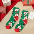 thumbnail image 6 of Duoif Christmas Socks for Women 3 Pairs Christmas Fuzzy Socks for Women Casual Sleeping Socks for 6 to 9 Size Warm Cozy Slipper Socks Microfiber Socks Christmas Gifts Mens Socks Pink, 6 of 6