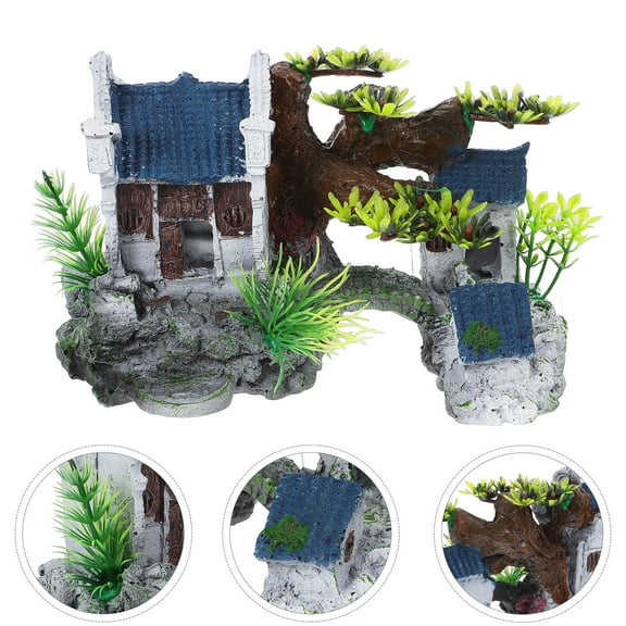 WHAMVOX Aquarium Hiding House Jiangnan Cottage Decoration