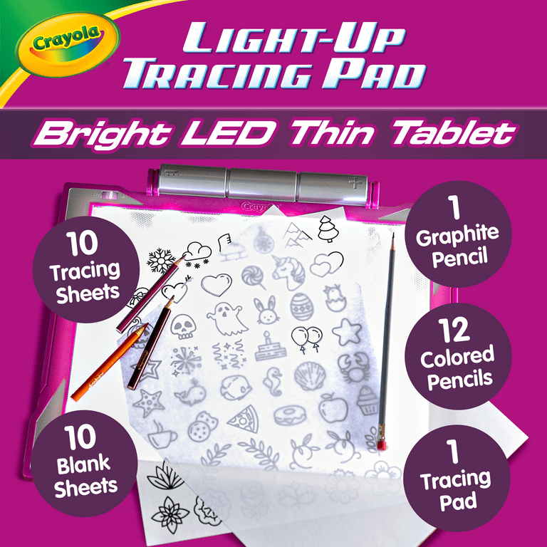 Crayola Light up Tracing Pad Pink for Kids Girls 100 Traceable Images Art  Toys for sale online