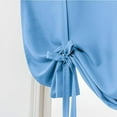 thumbnail image 1 of Nvzi Cortina opaca con lazo para amarrar, con aislamiento térmico, ajustable, para ventanas pequeñas, con bolsillo para barra (46" x 63", azul cielo), 1 of 1