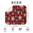 thumbnail image 4 of Red and Black Christmas Snowflake Pattern Dish Drying Mat for Kitchen 1 Pack, Ultra Absorbent Microfiber Dishes Drainer Mats,16x18in(41x46cm), 4 of 6