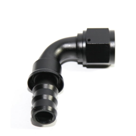 BLACK AN12 12AN AN-12 90 Degree Push On/ Push Lock Hose End Fitting Adapter BLACK AN12 12AN AN-12 90 Degree Push On/ Push Lock Hose End Fitting Adapter
