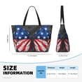 thumbnail image 4 of Daiia Butterfly With USA Flag Beach Travel Bag - Water-Resistant Beach Bag, Lightweight Tote with 7 Pockets for Women and Men - Gym,Pool,Camping,Reusable Grocery Bag, 4 of 7