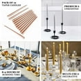 thumbnail image 4 of Efavormart 12 Pack | Metallic Rose Gold 10" Premium Wax Taper Candles, Unscented Candles, 4 of 11