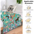 thumbnail image 4 of Horse Print Throw Blanket Horses and Flowers Pattern Blanket for Girls Kids Adults Super Warm Soft Cozy Plush Fleece Flannel Blanket for Sofa Couch Bed Birthday Gifts 40"x50", 4 of 6