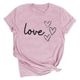 thumbnail image 2 of LSLJS T-shirt Imprimé Amoureux pour Femmes, Col Rond, Manches Courtes, Cadeaux pour Femmes, 2 of 4