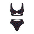 thumbnail image 4 of Rocae Sea Turtle for Bikini Set for Women Two Piece Sexy High Swimsuits Split Crossover Bikini XX-Large, 4 of 9