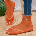 thumbnail image 5 of CHUMUD Womens Indoor and Outdoor Rhinestone Decor Toe Post Flip-Flop Sandals, Casual Open Toe Slip-On Slippers, Lightweight Summer Beach Sandals, 5 of 8