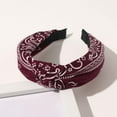 thumbnail image 4 of BINGLI Bandana Headbands For Women Knotted Headband For Women Red Bandana Headband Hair Bandanas Head Bands For Women's Hair Vintage Boho Headbands Non Slip, 4 of 9