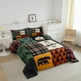 thumbnail image 4 of Erosebridal Retro Rustic Lodge Comforter Set , Cabin Farmhouse Bedding Set Twin Size, Hunting Bear Deer Bedding Comforter Sets Forest Adventure Country Patchwork Quilt Camper Room Decor, 4 of 5