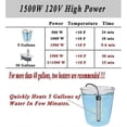 thumbnail image 2 of 1500W Immersion Water Heater, Portable Submersible Water Heater for Inground Pools,Bucket Heater,In, 2 of 5