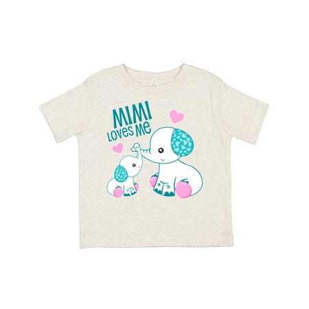 

Inktastic Mimi Loves Me-cute elephants Gift Toddler Boy or Toddler Girl T-Shirt