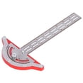 thumbnail image 2 of Regla de borde de carpintería transportador de acero inoxidable de 10 pulgadas con básculas para carpinteros artesanos de bricolaje, 2 of 14