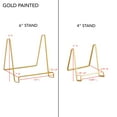 thumbnail image 3 of Tripar 4" Gold Painted Square Wire Display Stand for Plates, Artwork, Framed Photographs, 3 of 5