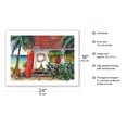thumbnail image 2 of Holiday at the Surf Shack - Hawaiian Beach House (Hale) at Christmas - From an Original Hawaii Watercolor Painting by Peggy Chun - Fine Art Matte Paper Print (Unframed) 18x24in, 2 of 4