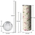 thumbnail image 4 of Rose Skinny Tumbler 20oz - Insulated Water Bottle- Insulated Travel Coffee Mug, 4 of 7