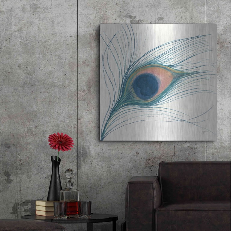 Peacock Feather Metal Wall Art