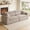 Brown white, variant on 111" Chenille Stripe Sofa, Soft White Taupe Modern Upholstered 3-Seater Couch, Compressed Sponge Foam for Living Room Apartment Small Space with Throw Pillows, Sage Green, White and Green